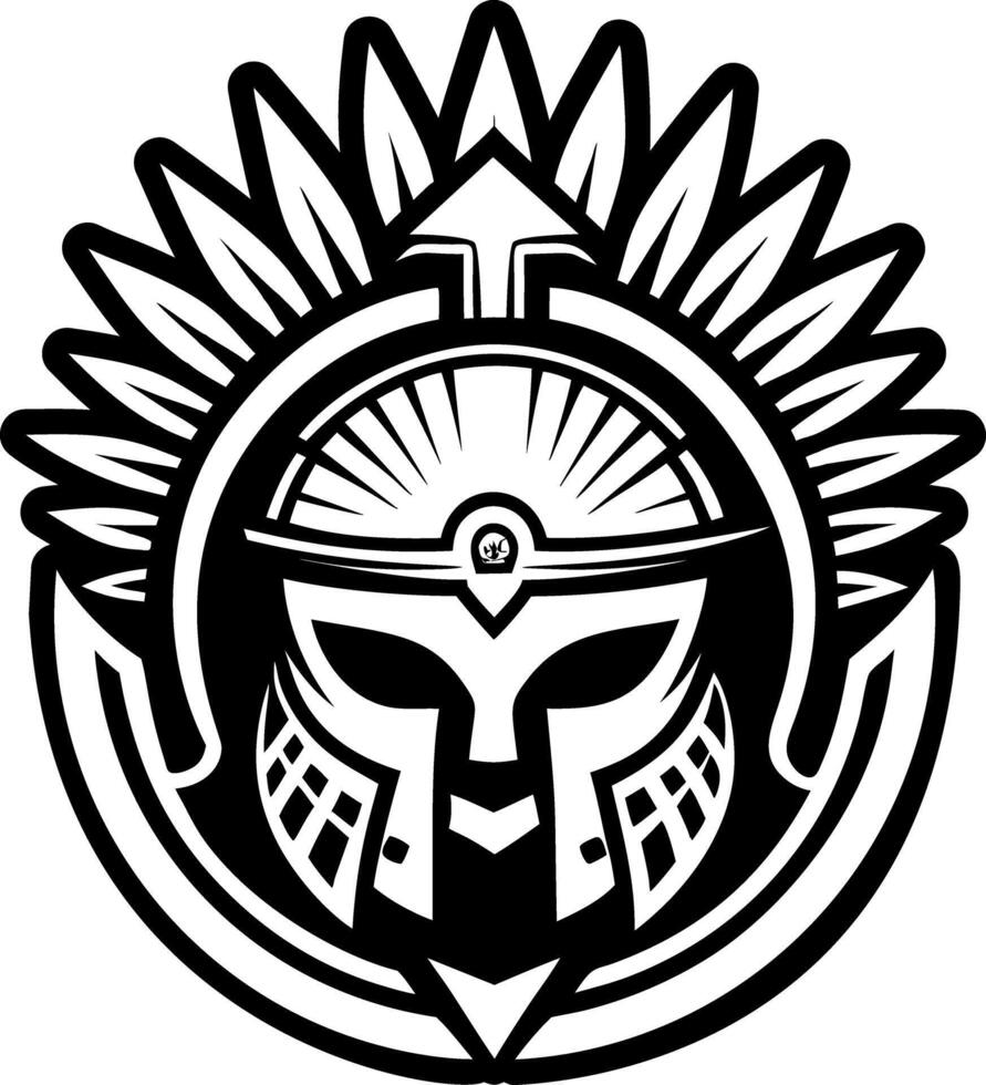 Spartan helmet logo vector