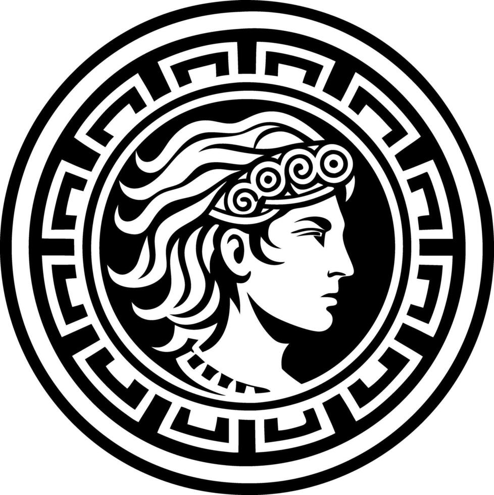A filled style icon of roman coin symbol vector