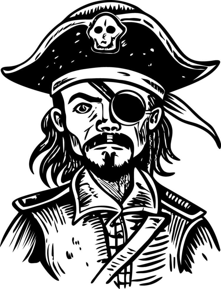 A vintage style illustration of a character vector