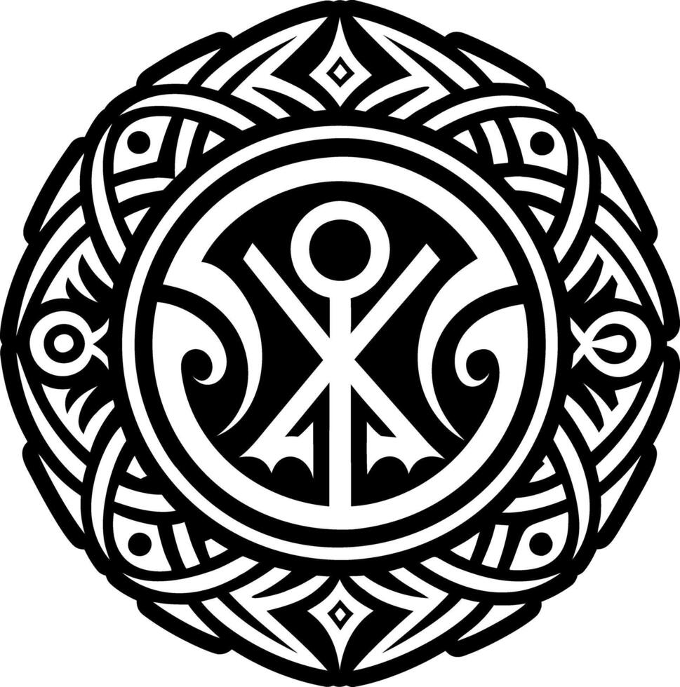 A glyph style icon of quirinus symbol vector