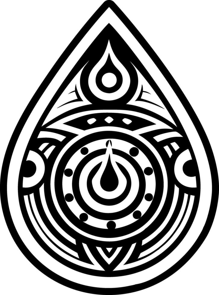 A solid style icon of water droplet symbol vector
