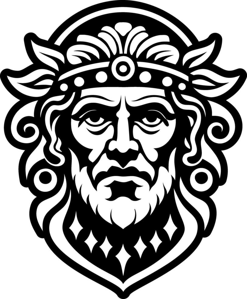 A solid style icon of god symbol vector