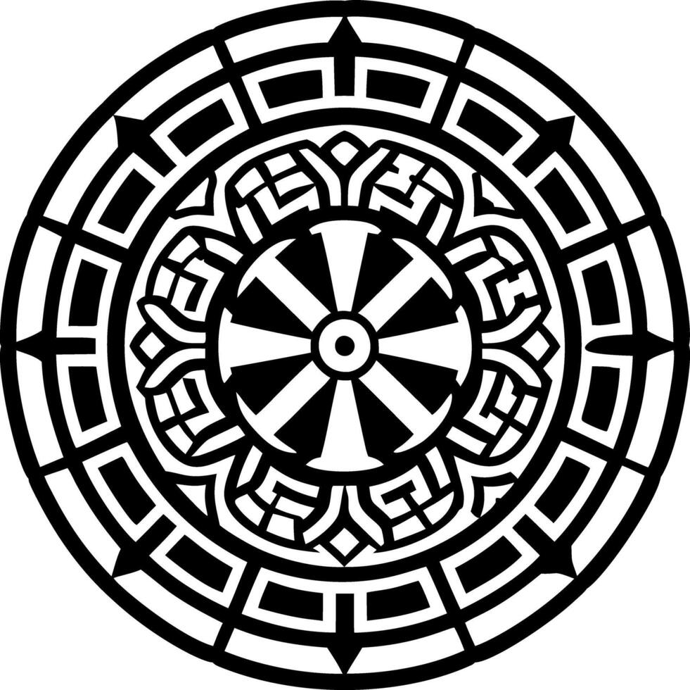 A filled style icon of roman mosaic symbol vector