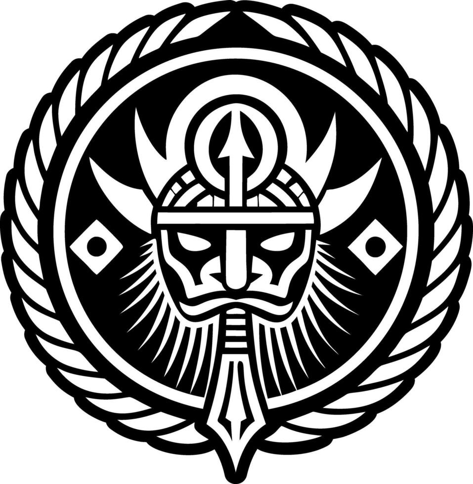 A solid style icon of parthian tattoo vector
