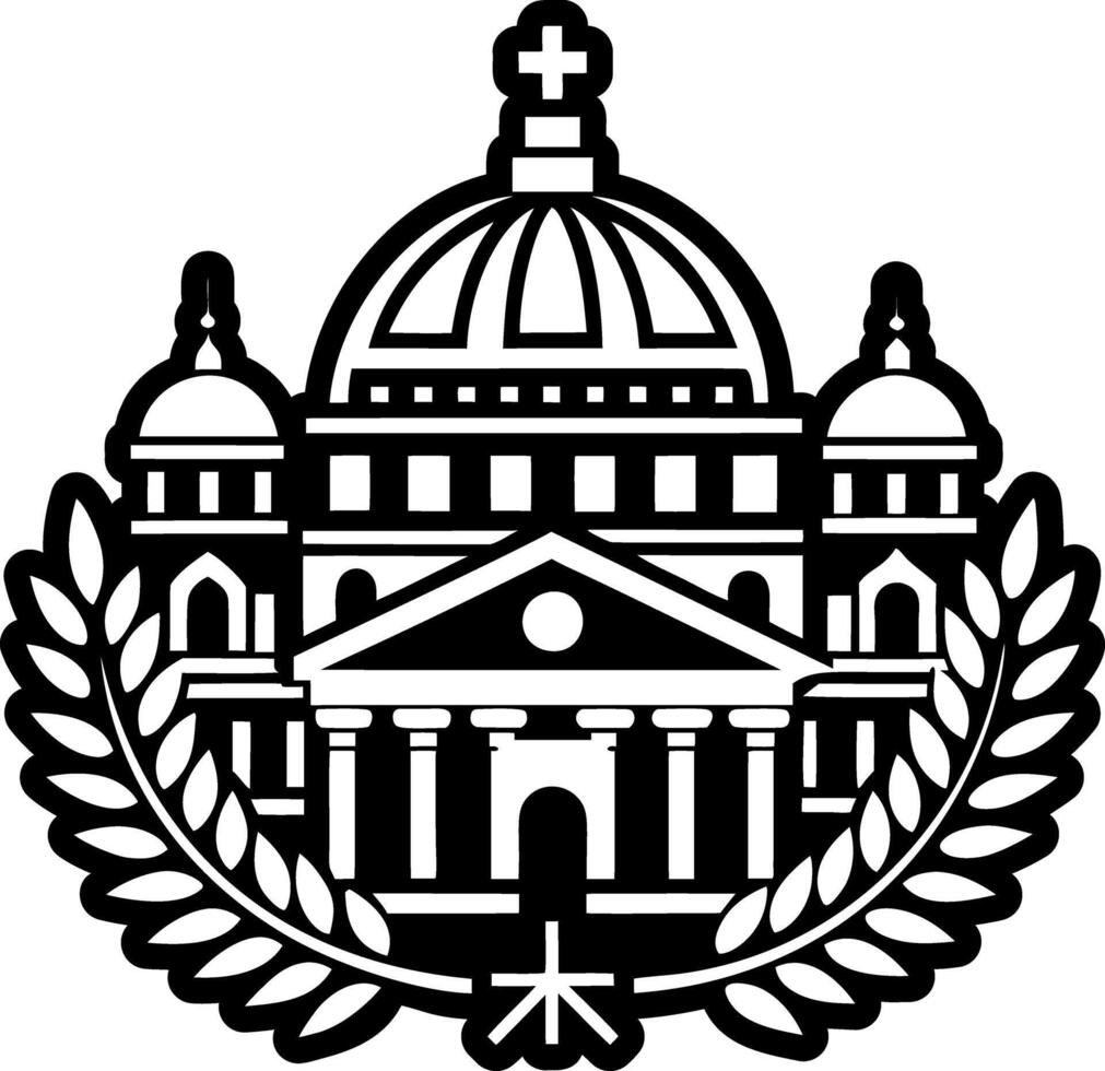 A glyph style icon of basilicas tattoo vector