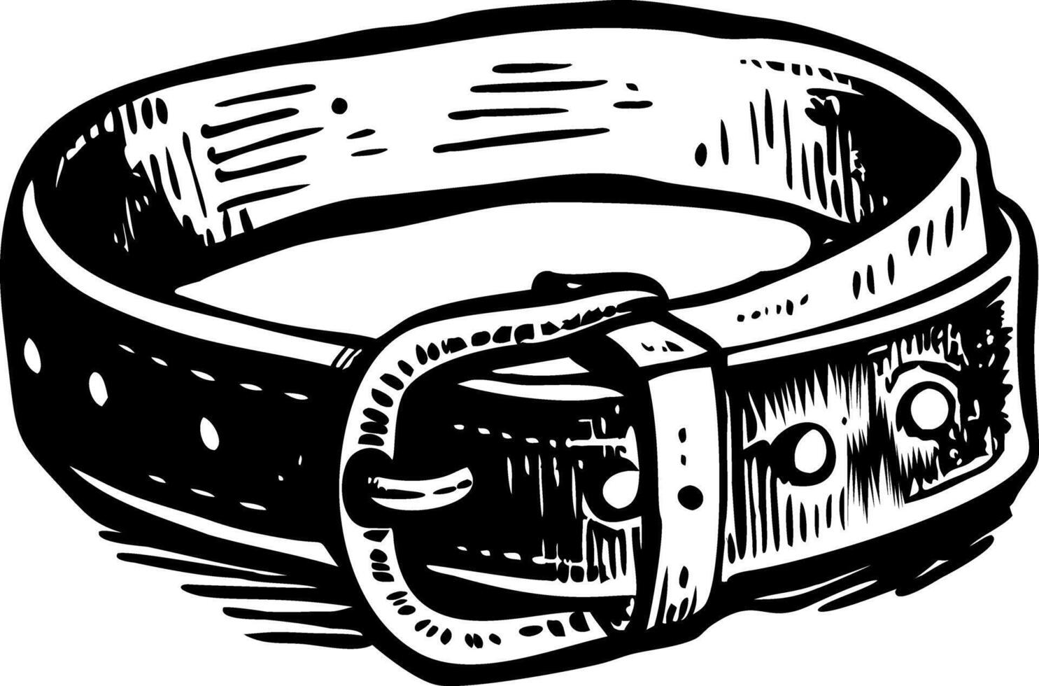 A sketchy style illustration of pirate belt vector