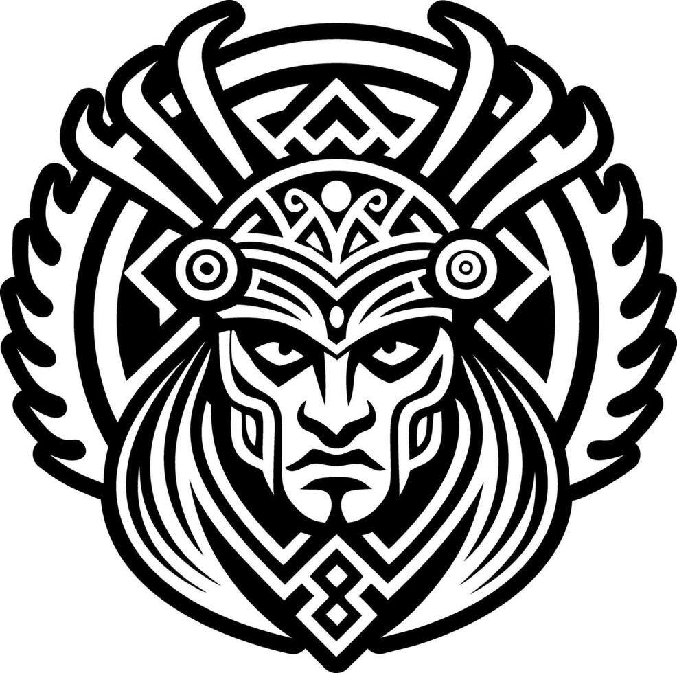 A solid style icon of roman mythology tattoo vector