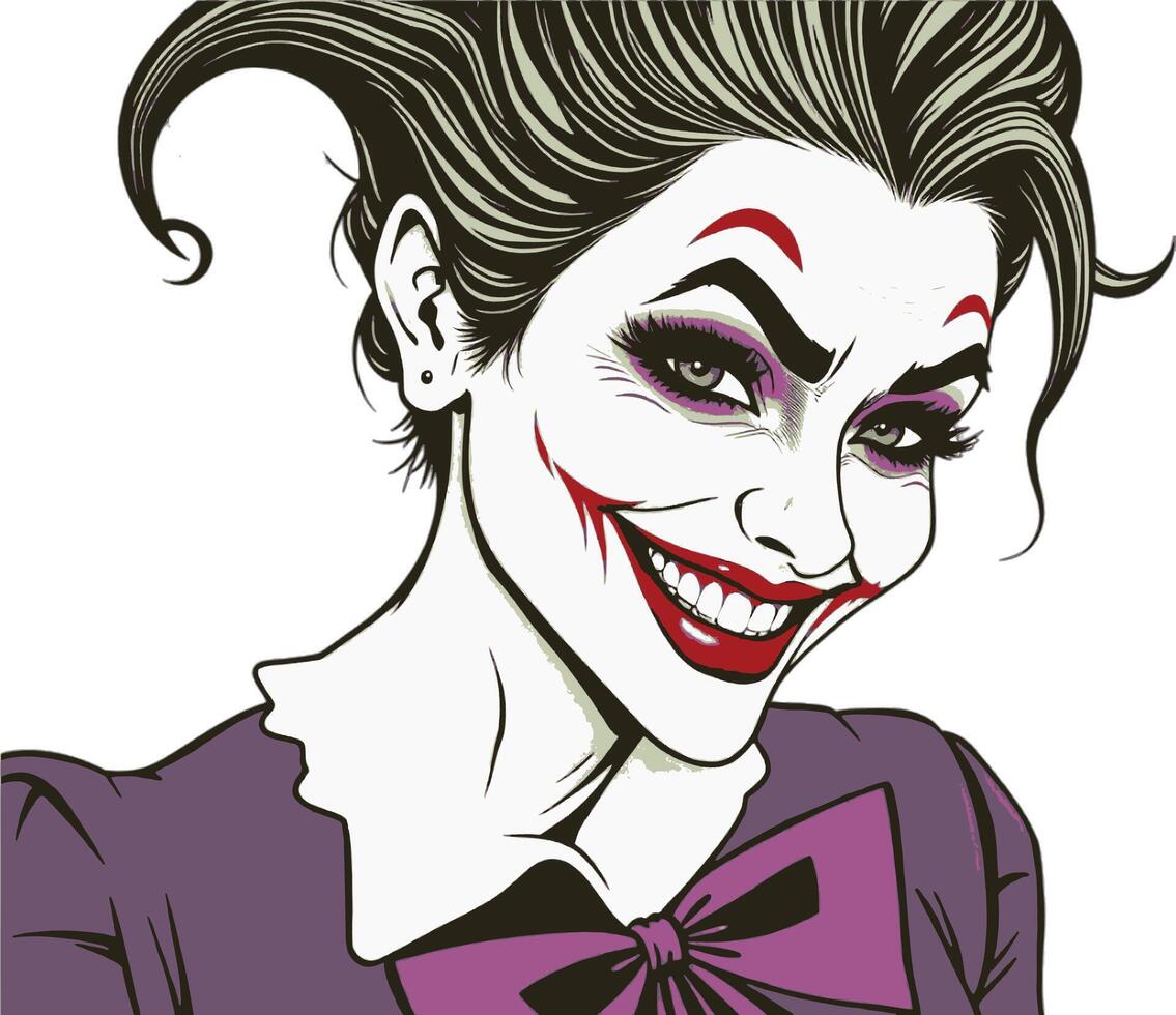 The joker is smiling in this illustration vector