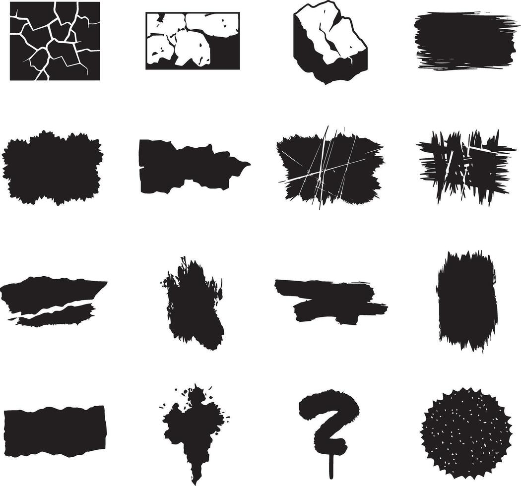 Set of grunge grunge elements vector