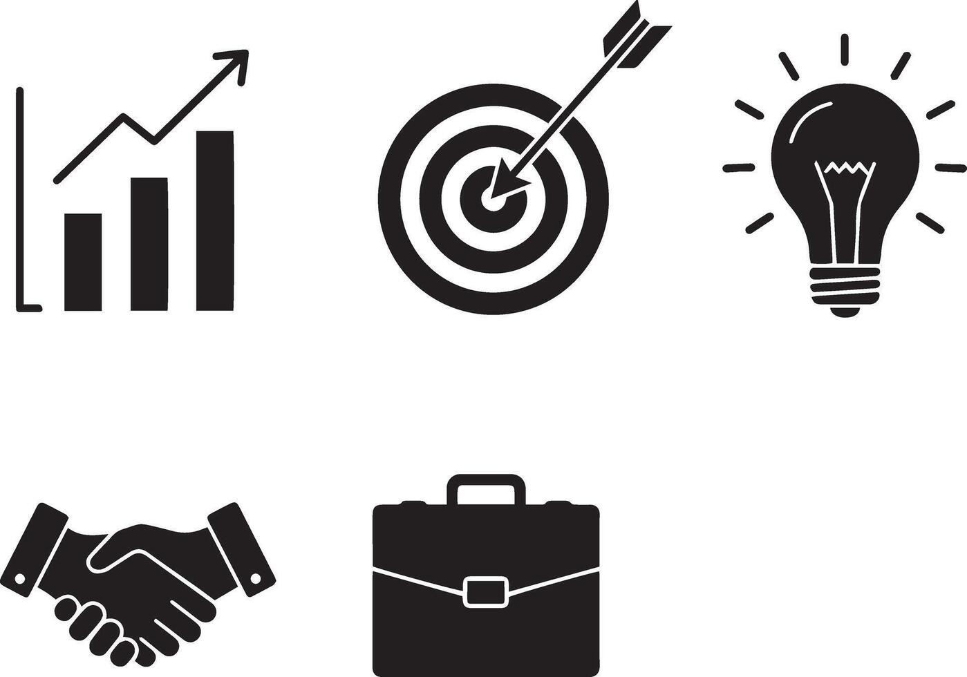 Business icons set vector