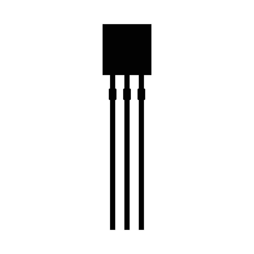 Transistor Silhouette. Black and White Icon Design Elements on Isolated White Background vector