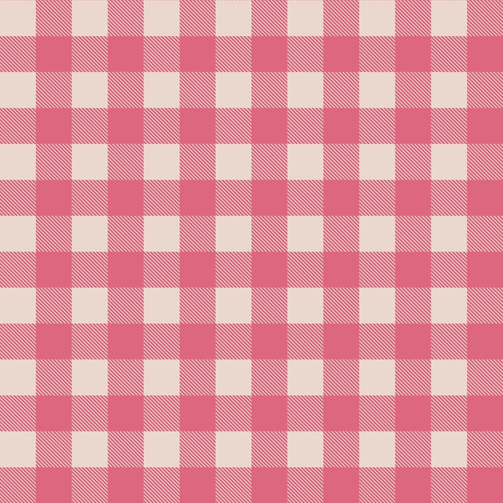 Pink Cream Plaid Gingham Pattern vector