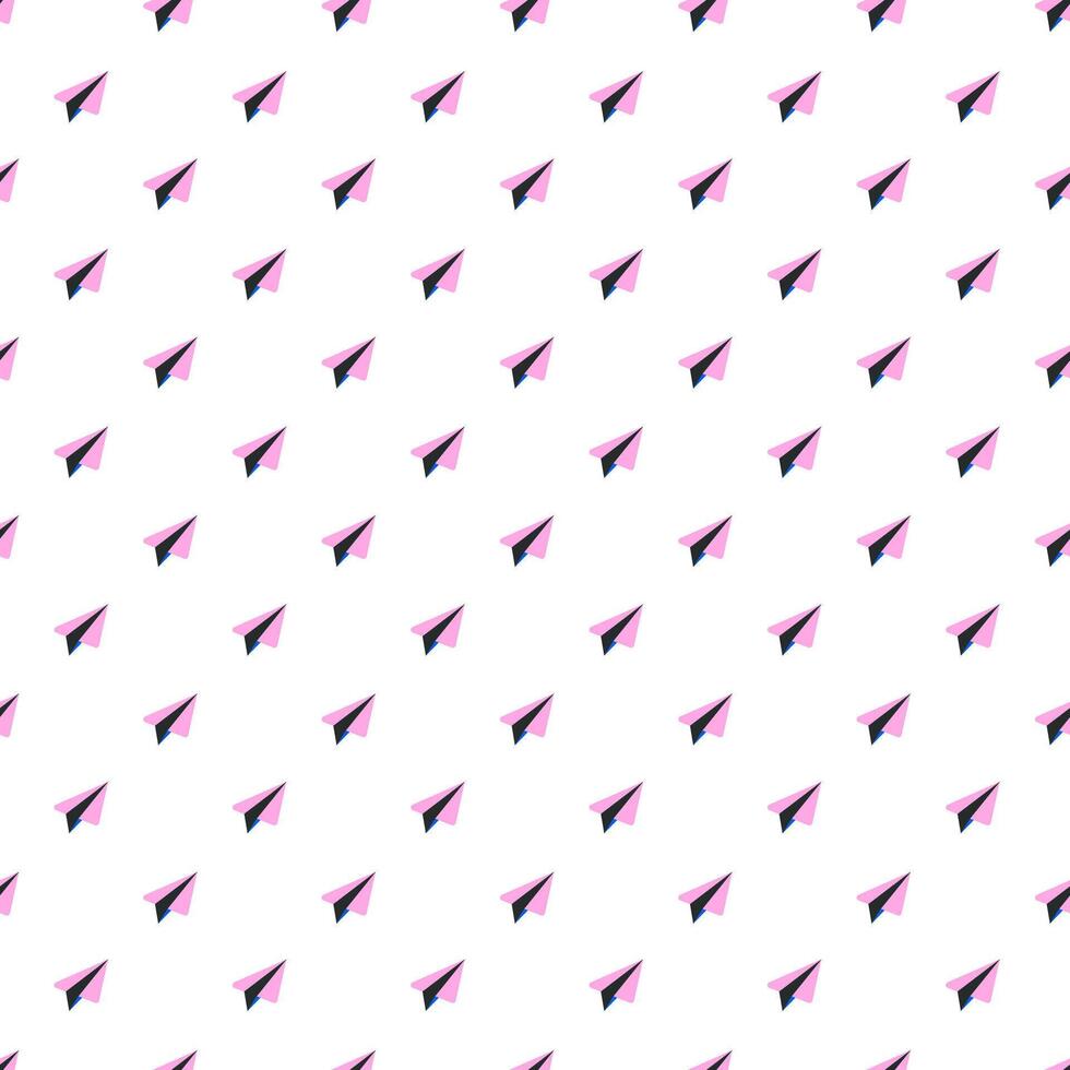 Pink Paper Planes Seamless Pattern vector