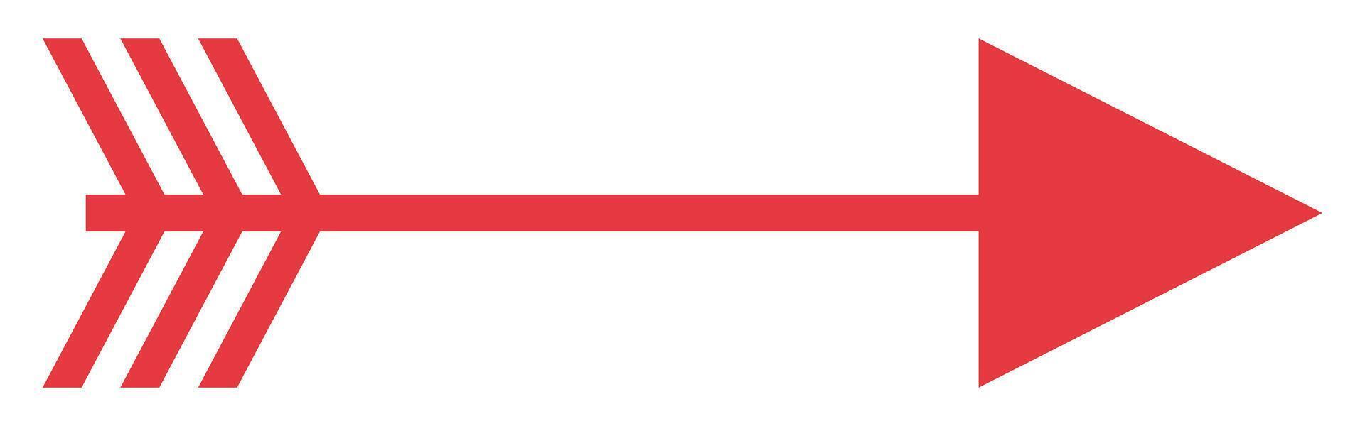 Red arrow pointing down with a white background vector