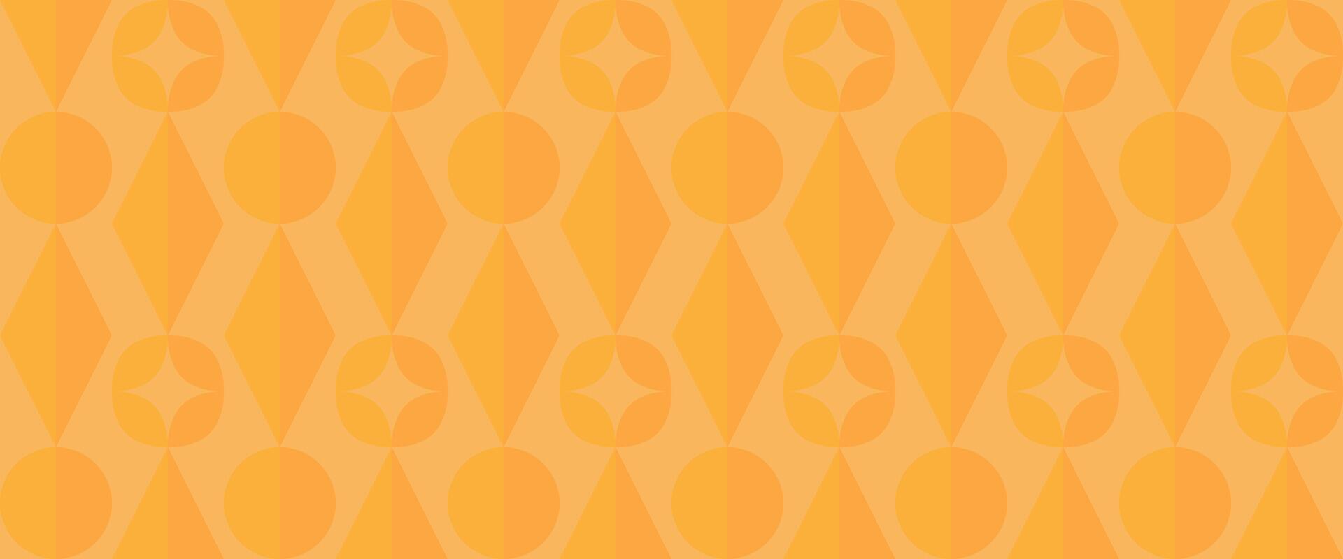 Orange and yellow geometric abstract pattern vector