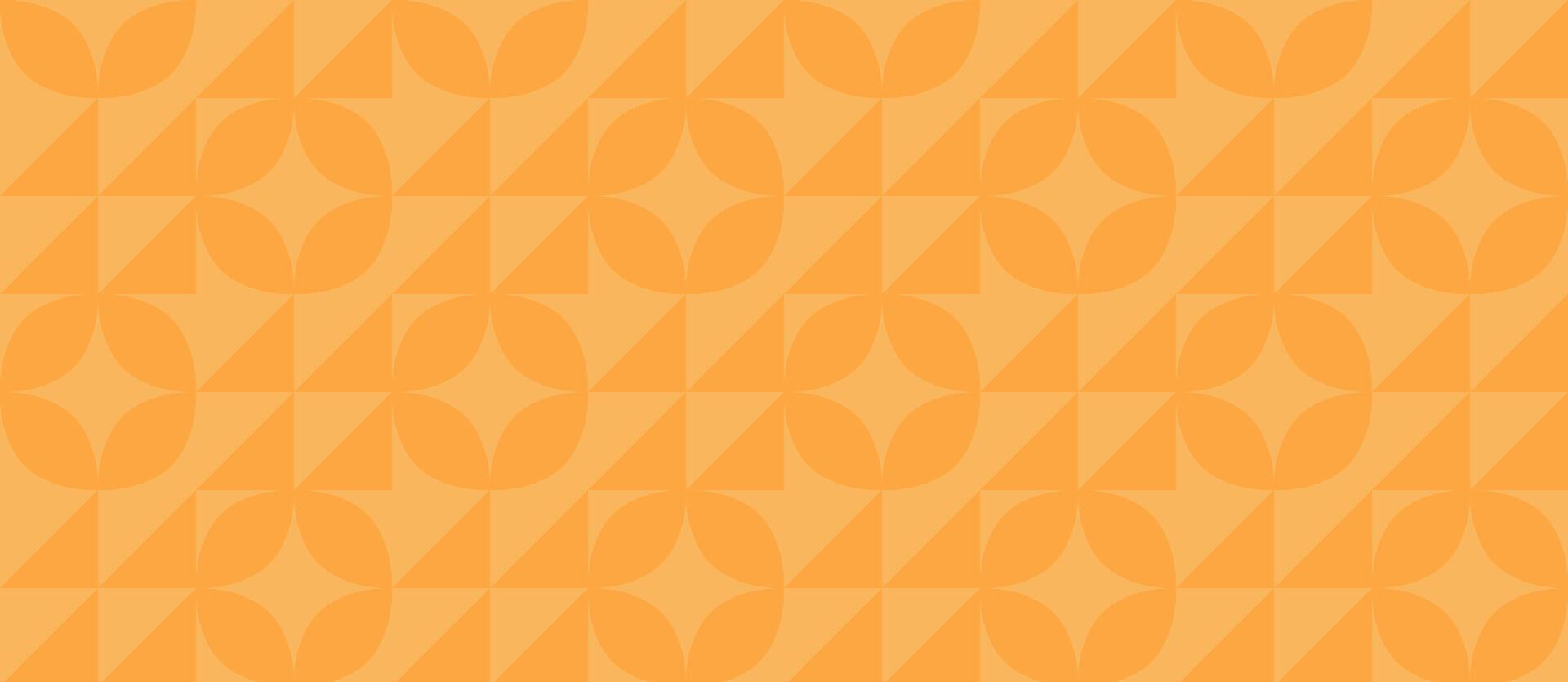 Orange background with a geometric pattern vector