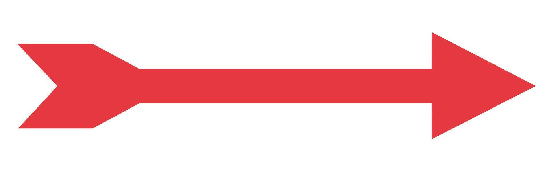 Long red arrows icon. Trendy long left and right arrows in flat style. Replaceable design. For your apps, websites. vector