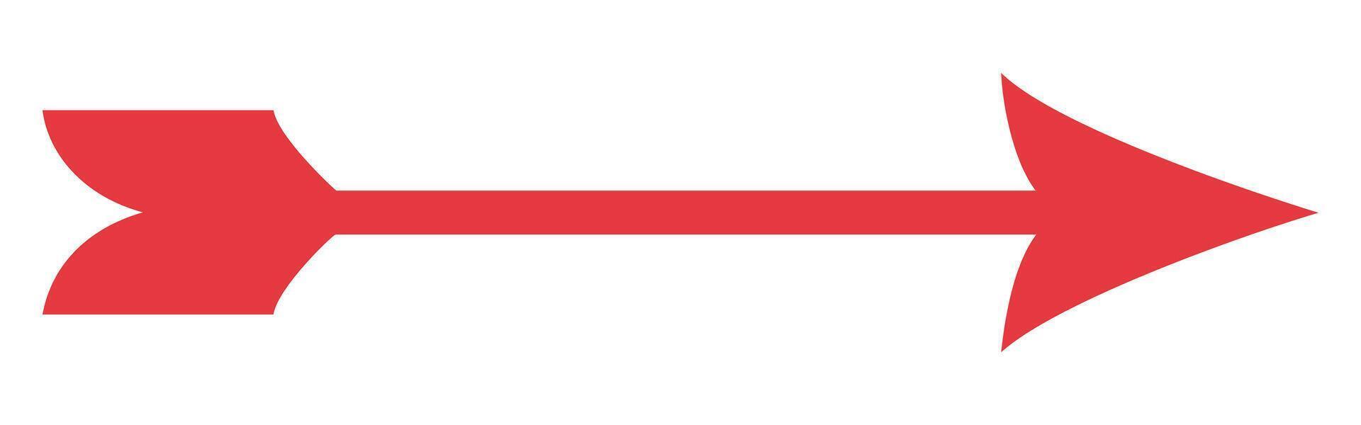 A red arrow pointing down on a white background vector