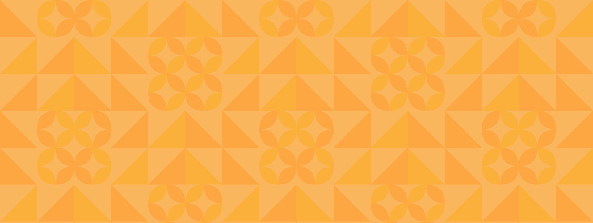 Orange background with triangles vector