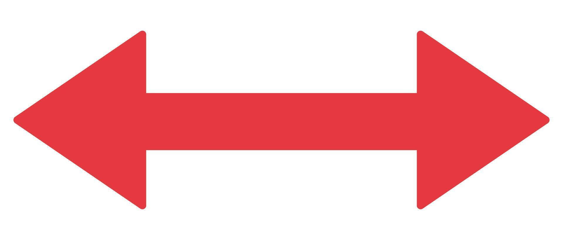 Red arrow pointing to the right vector