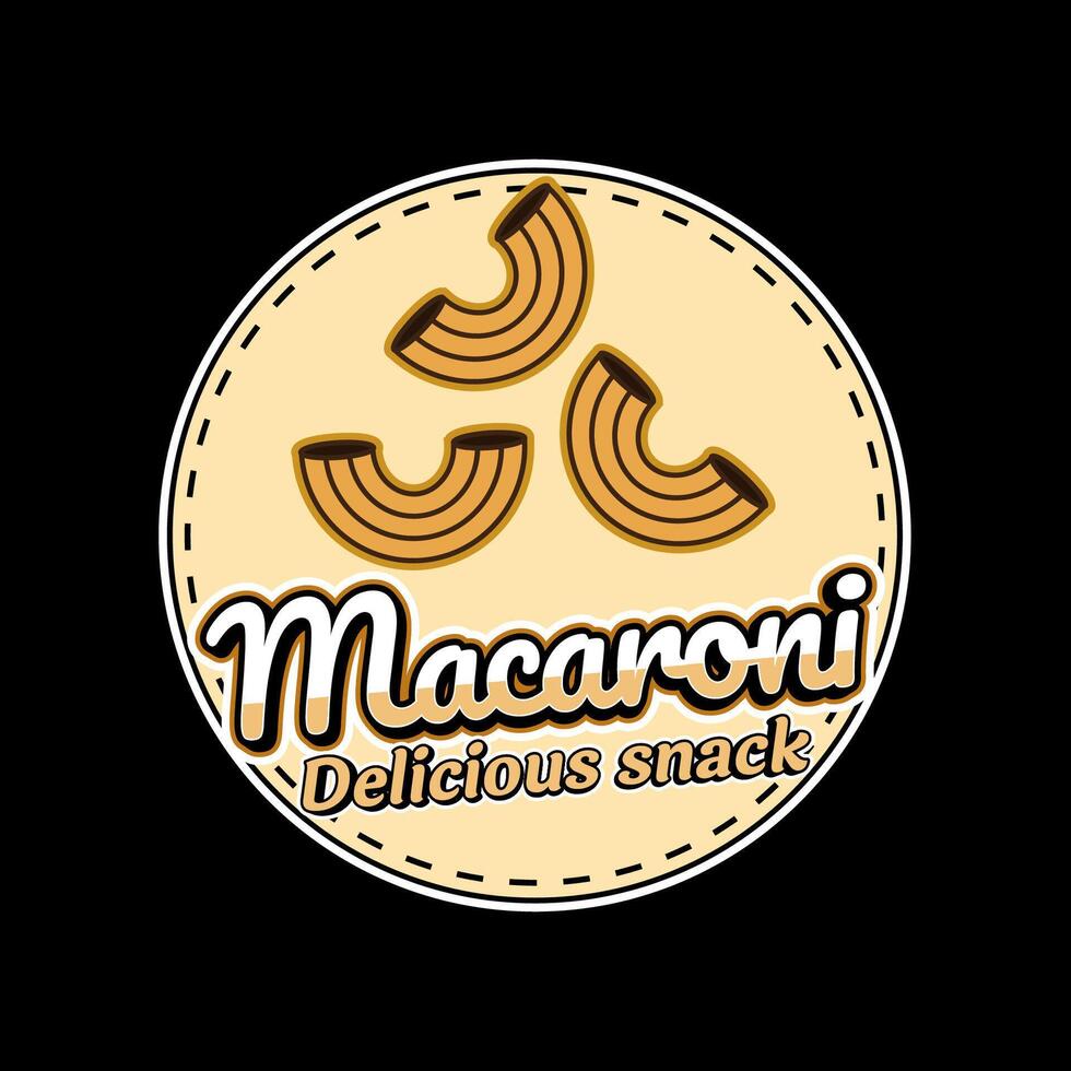 Logo for macaroni products and snacks vector