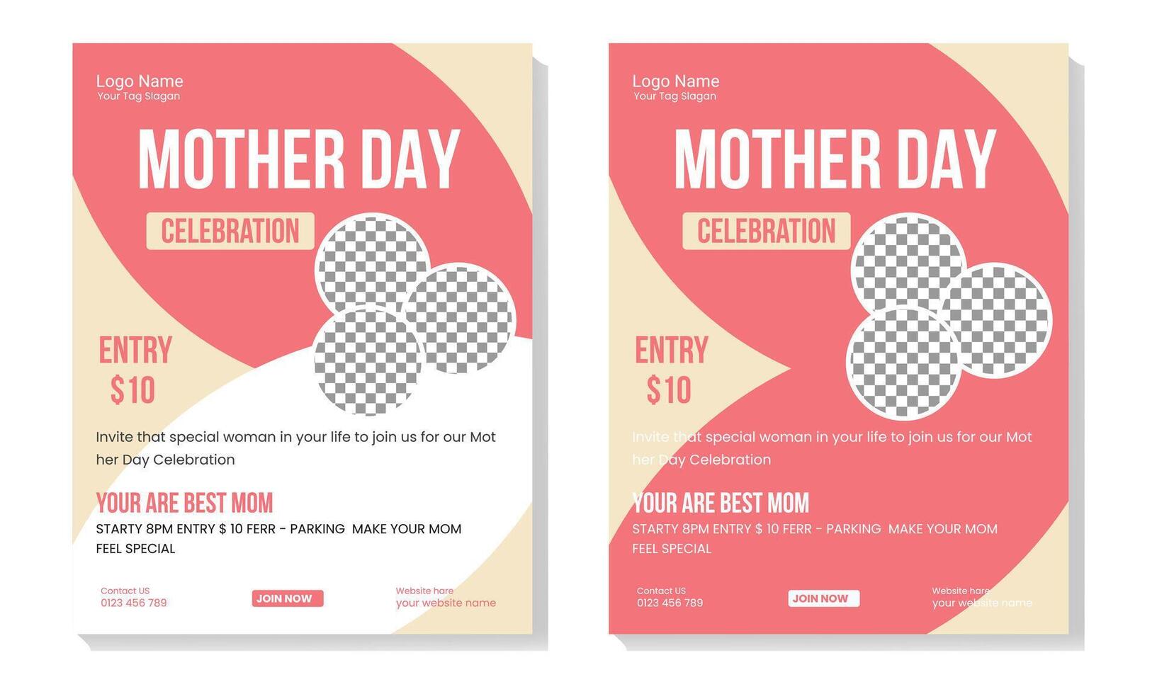 Happy Mothers Day Flyer Template vector