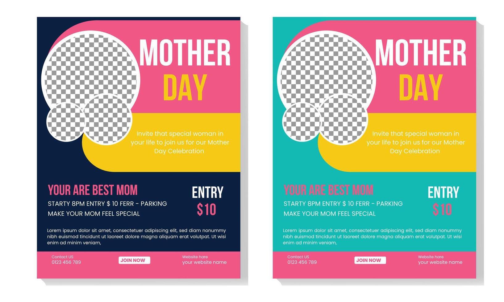Mother's Day Flyer, Happy Mother's Day Template vector