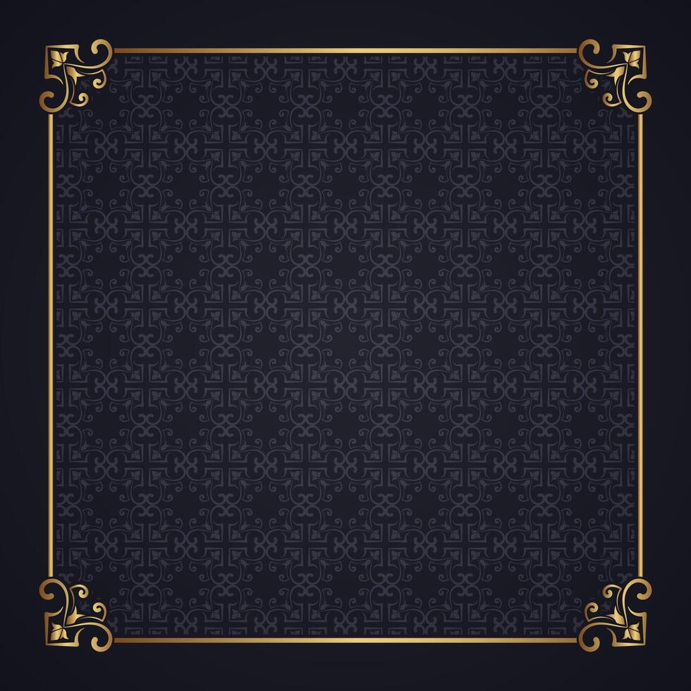 gold frame and abstract pattern vector
