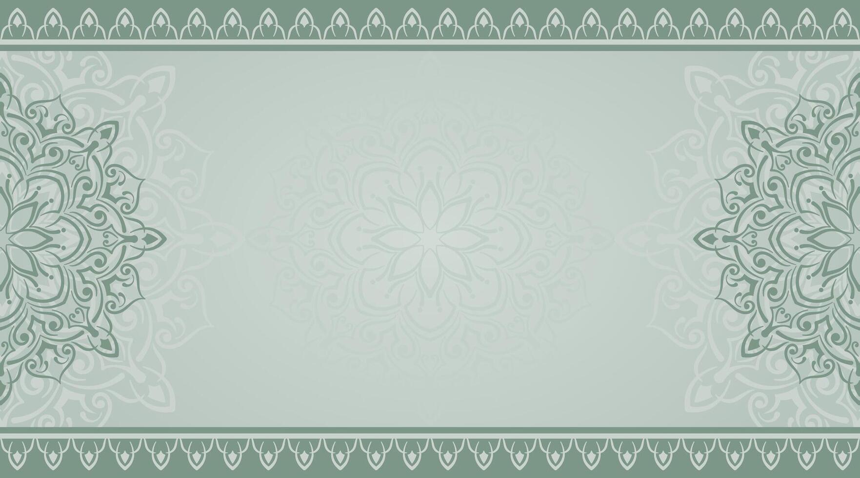 simple mandala background with soft green color vector