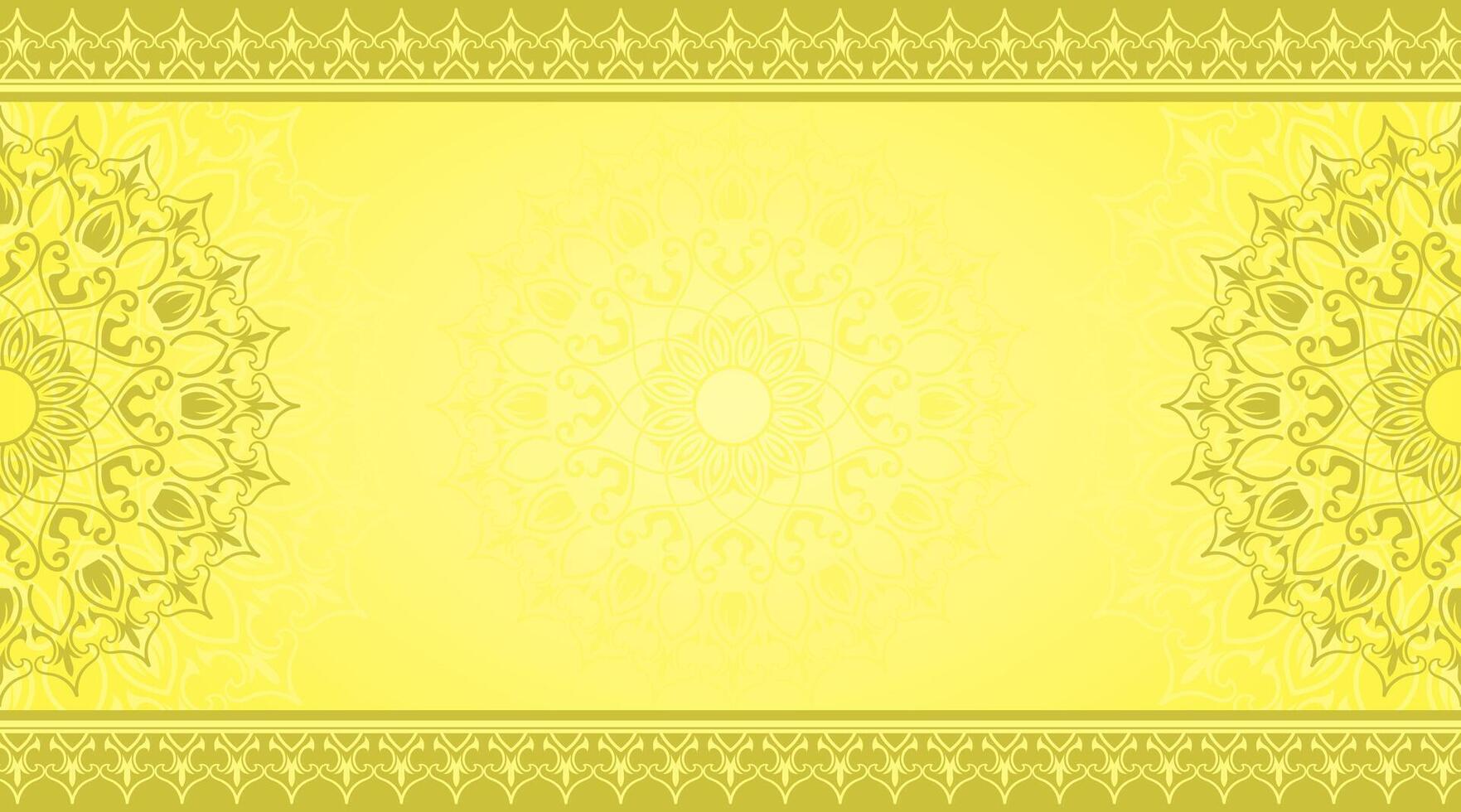 simple mandala background with yellow color vector