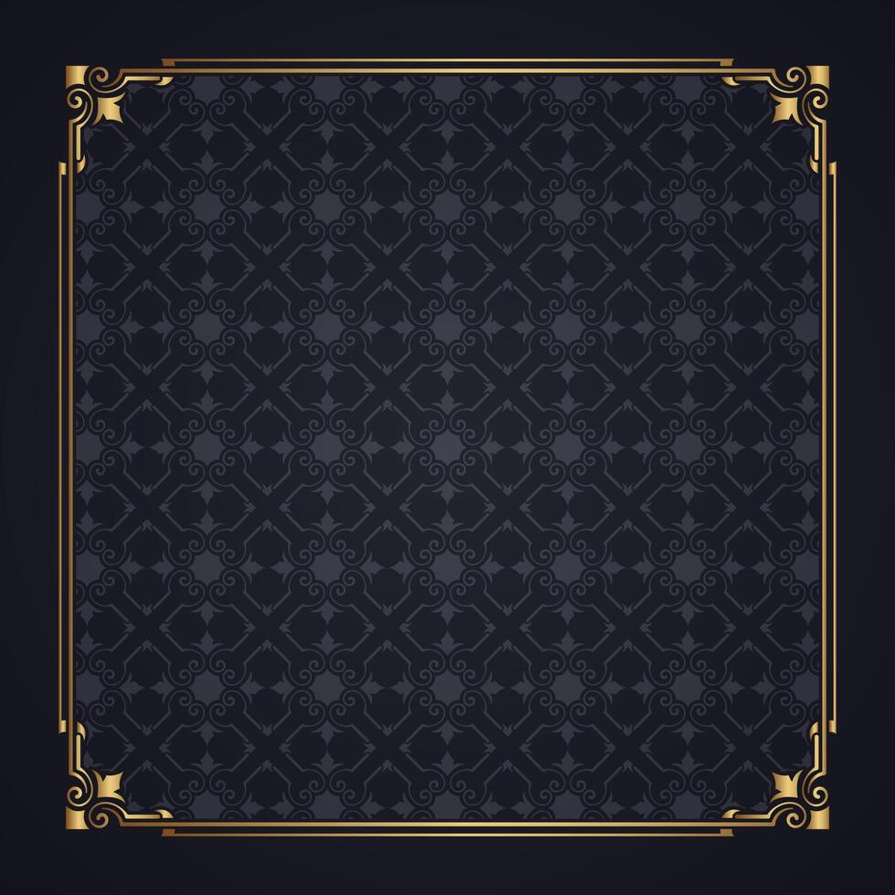 decorative frame witht pattern background vector