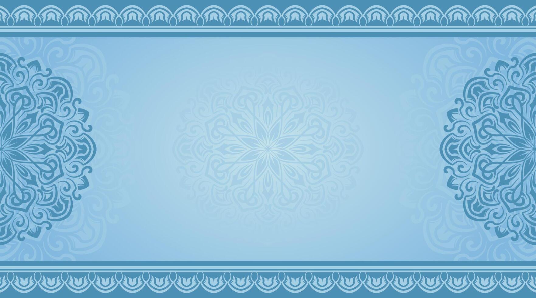 simple mandala background with soft blue color vector