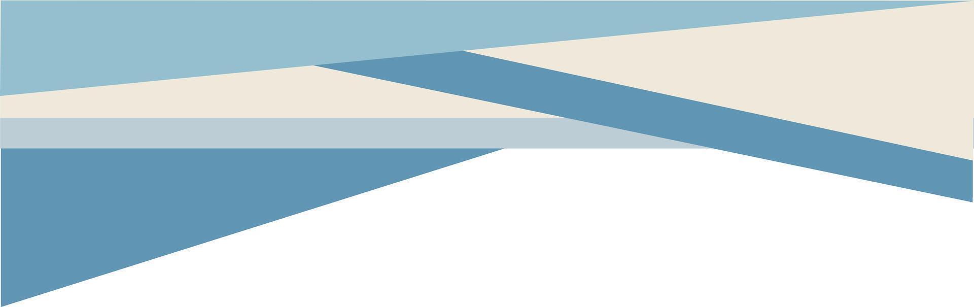 Minimalism Blue Geometric Shapes. Decorative Element of Header and Corner Border Frame. vector