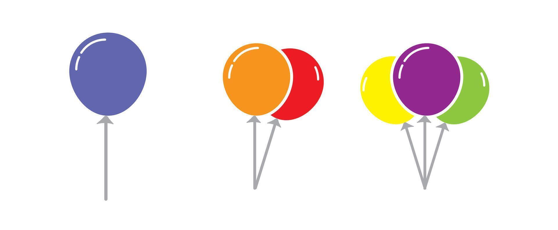 Coloring Party balloon sign and symbol vector