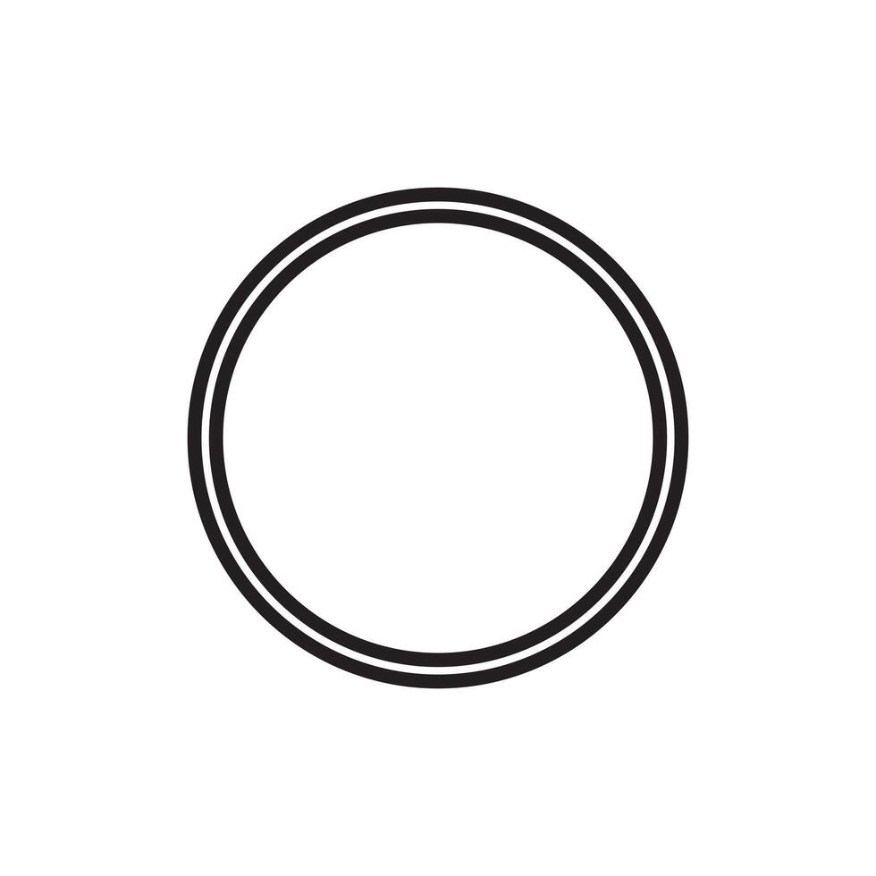 round icon circle line vector