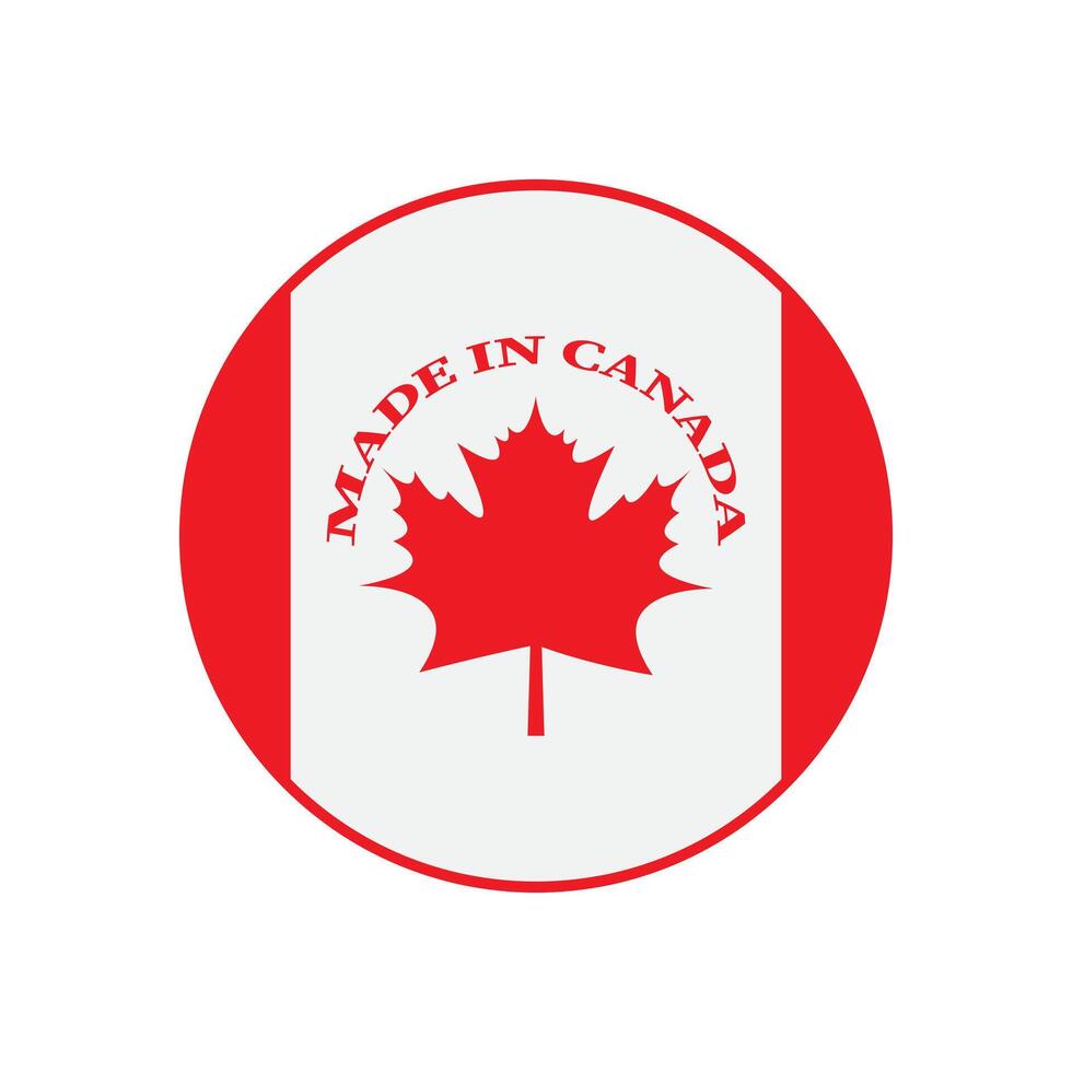 Made in Canada labels and iconsMaple leaf icon set vector
