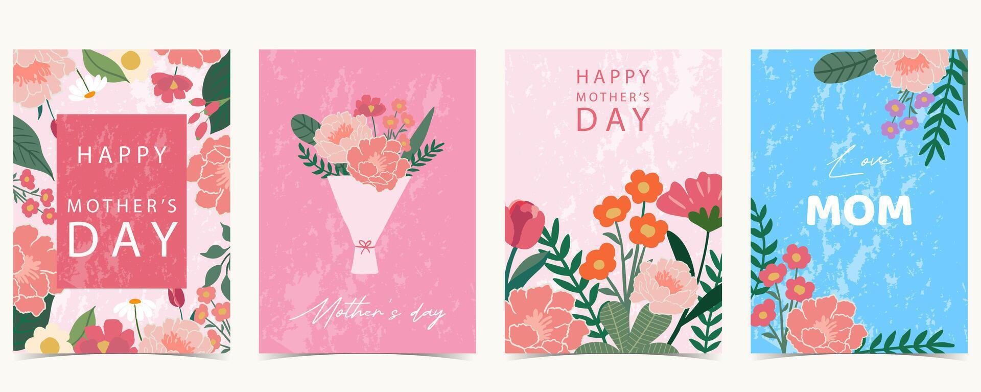 mother day a4 background vector