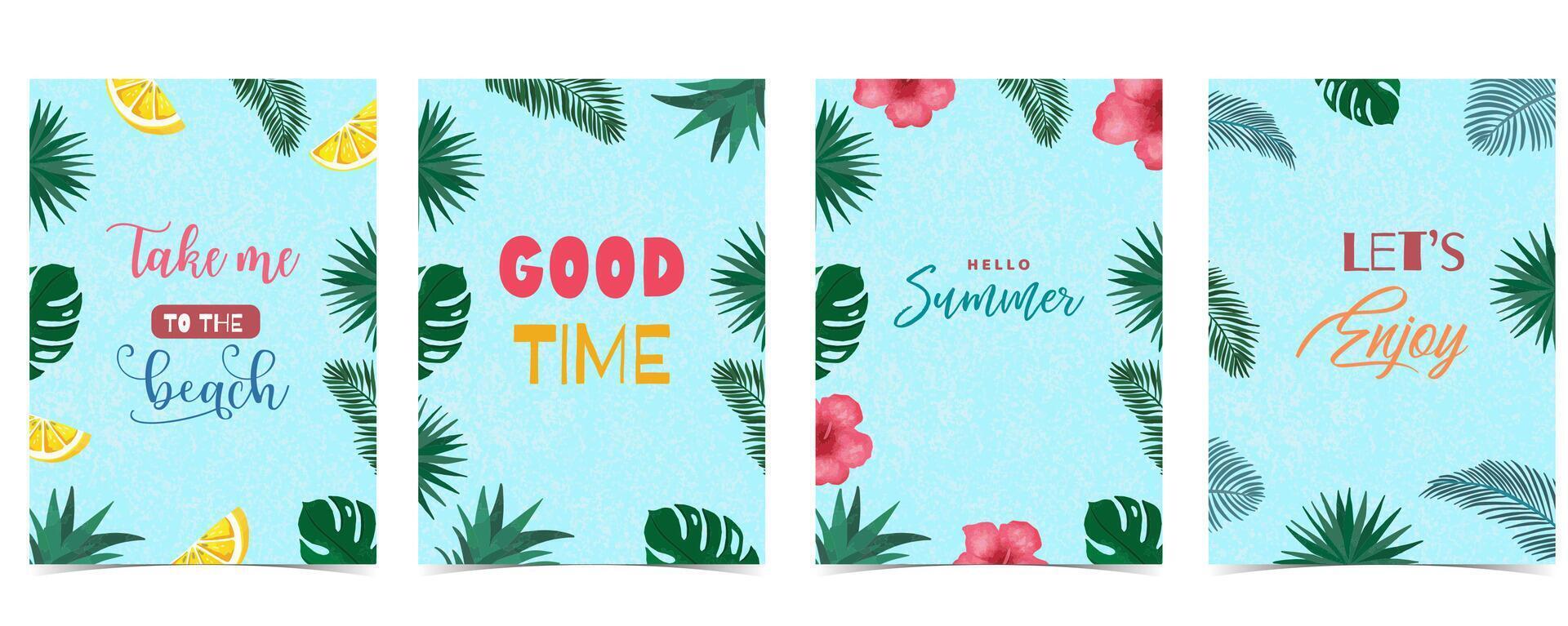 Hello summer background with with goodtime vector