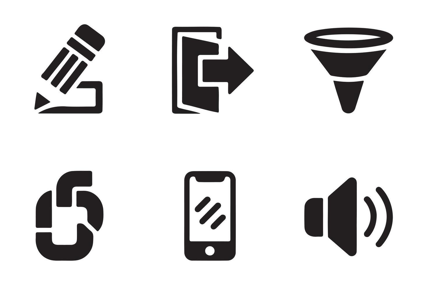 Simple Icons Set of Essential Digital Tools vector