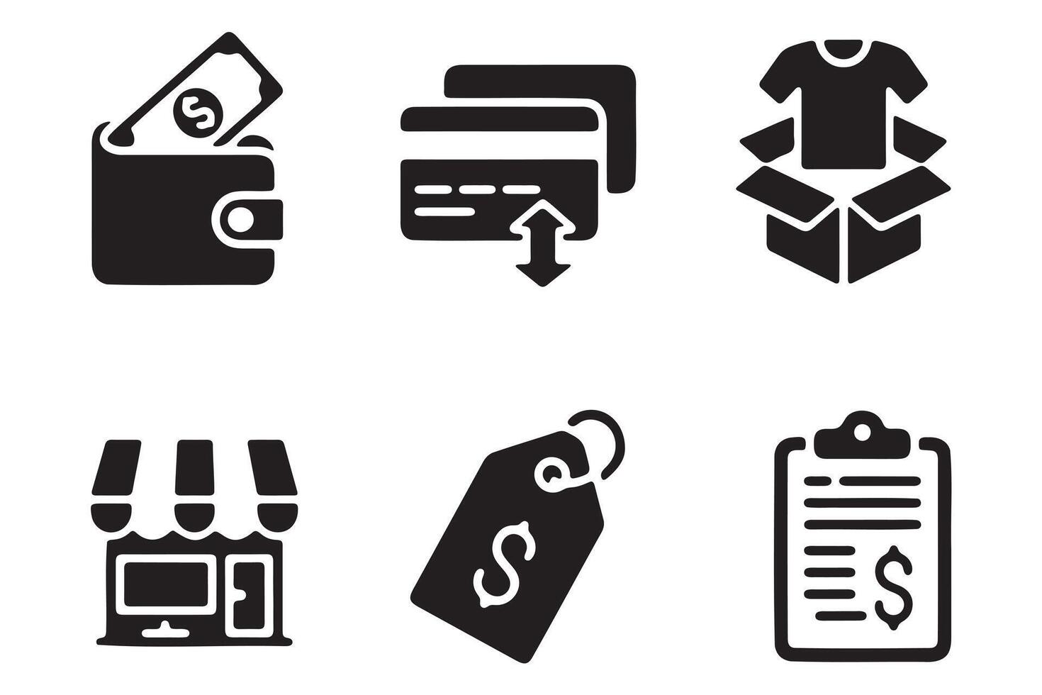 E-commerce Business Icons Set for Online Shopping vector