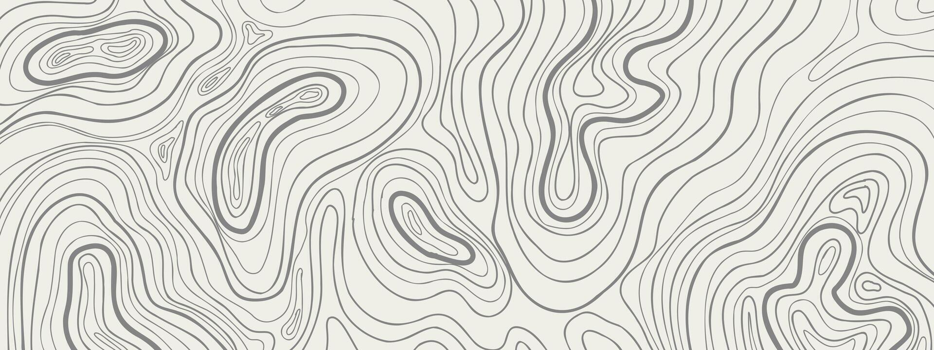 Topographic contour map. Abstract Geographic line mountain relief. Top view. Abstract cartographic Background with lines and waves of hills. Cartography, topology, or terrain path concept vector