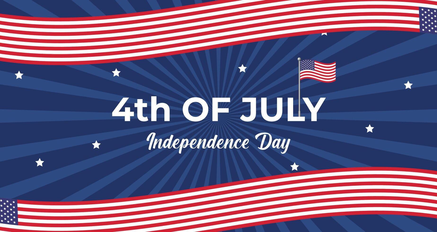 4th of july independence day banner illustration design vector