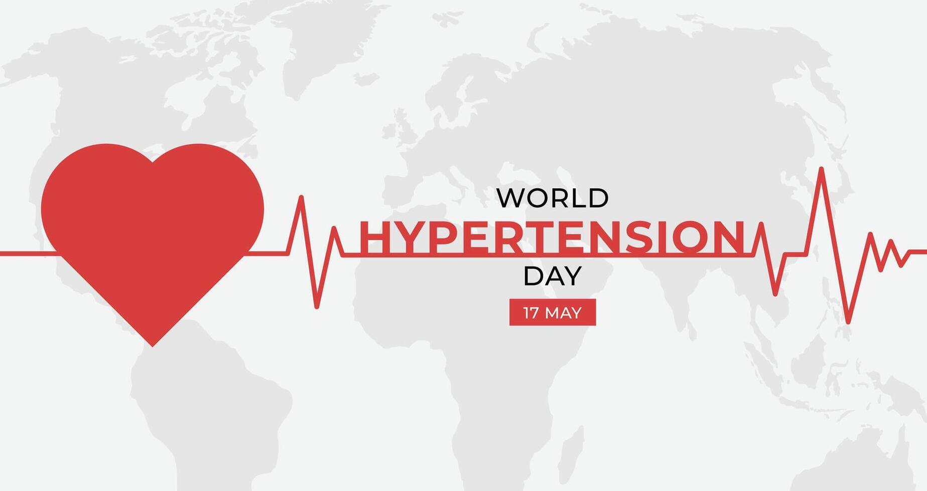World Hypertension Day concept for banner, poster, card and background design vector