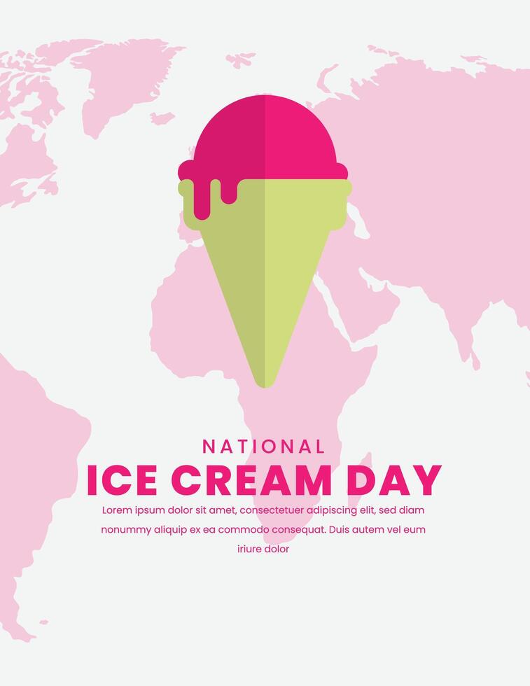 Happy ice cream day, Holiday concept. Template design vector