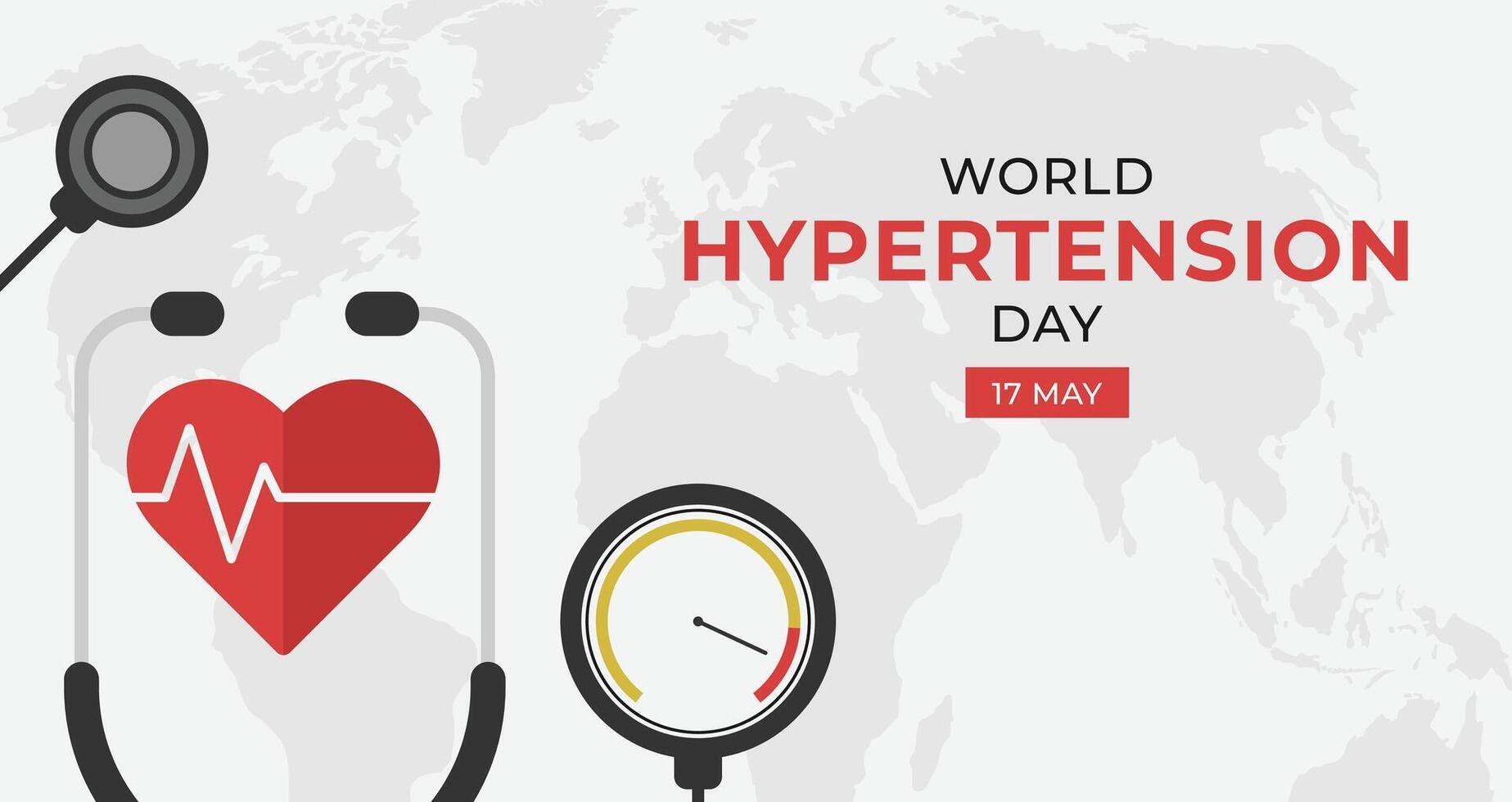 World Hypertension day on May 17th. illustration. vector