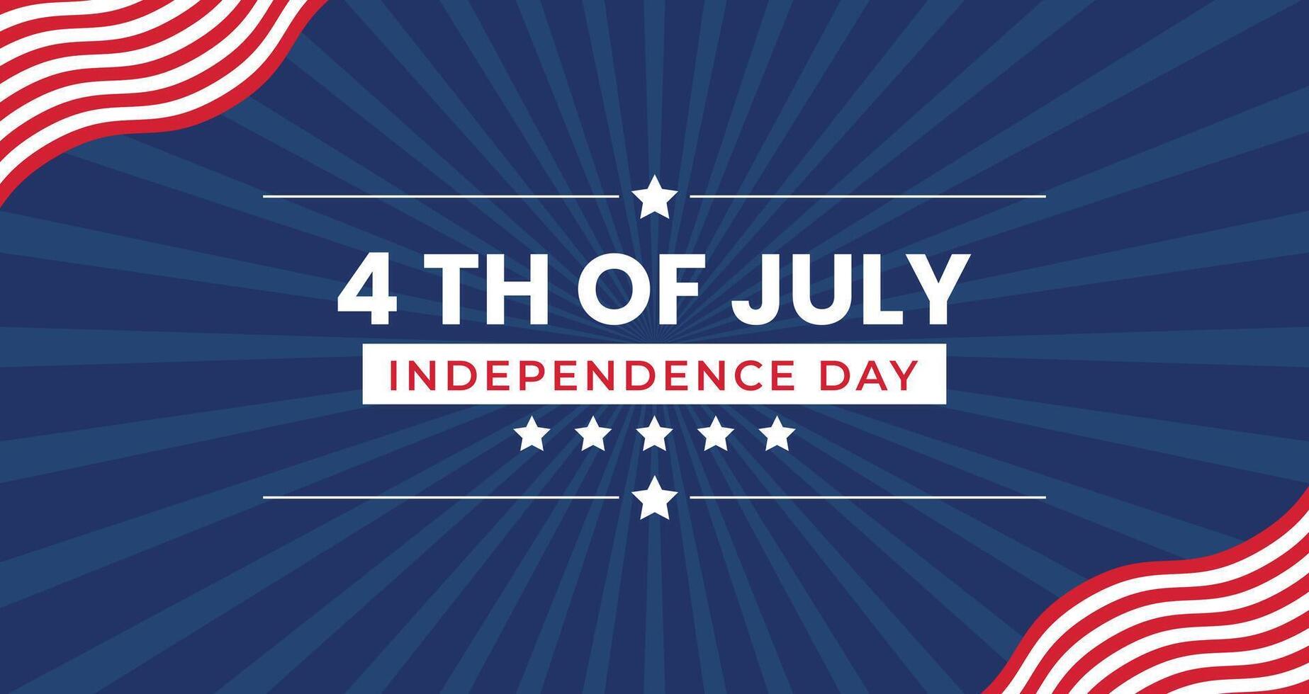 Happy 4th of July. United States Independence Day celebration banner on blue background. vector