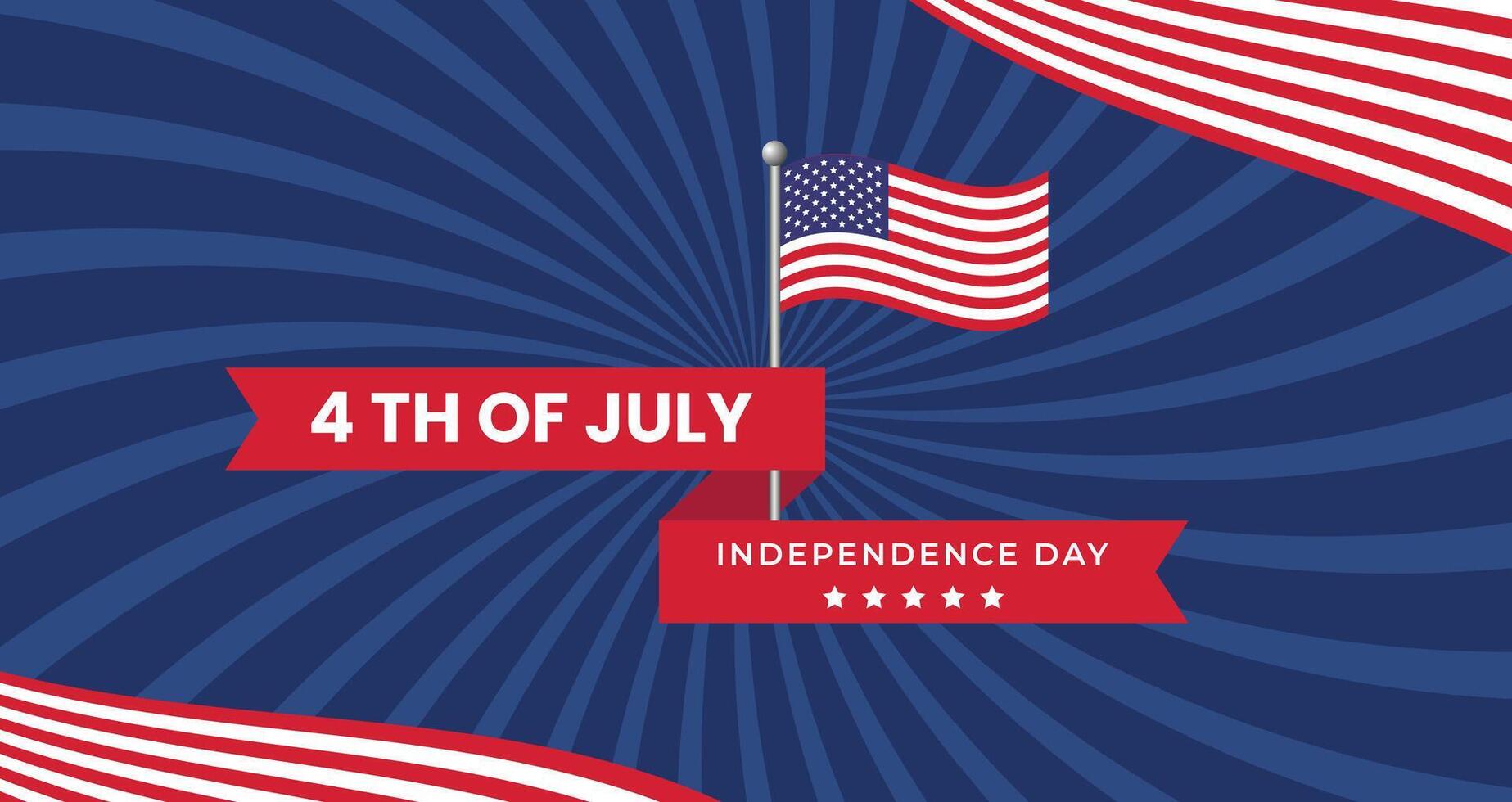 4th of July. Independence Day of the USA Celebration Design. vector