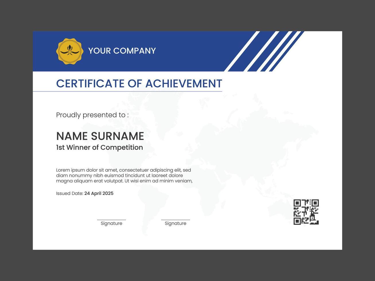 Modern multipurpose certificate template for business vector