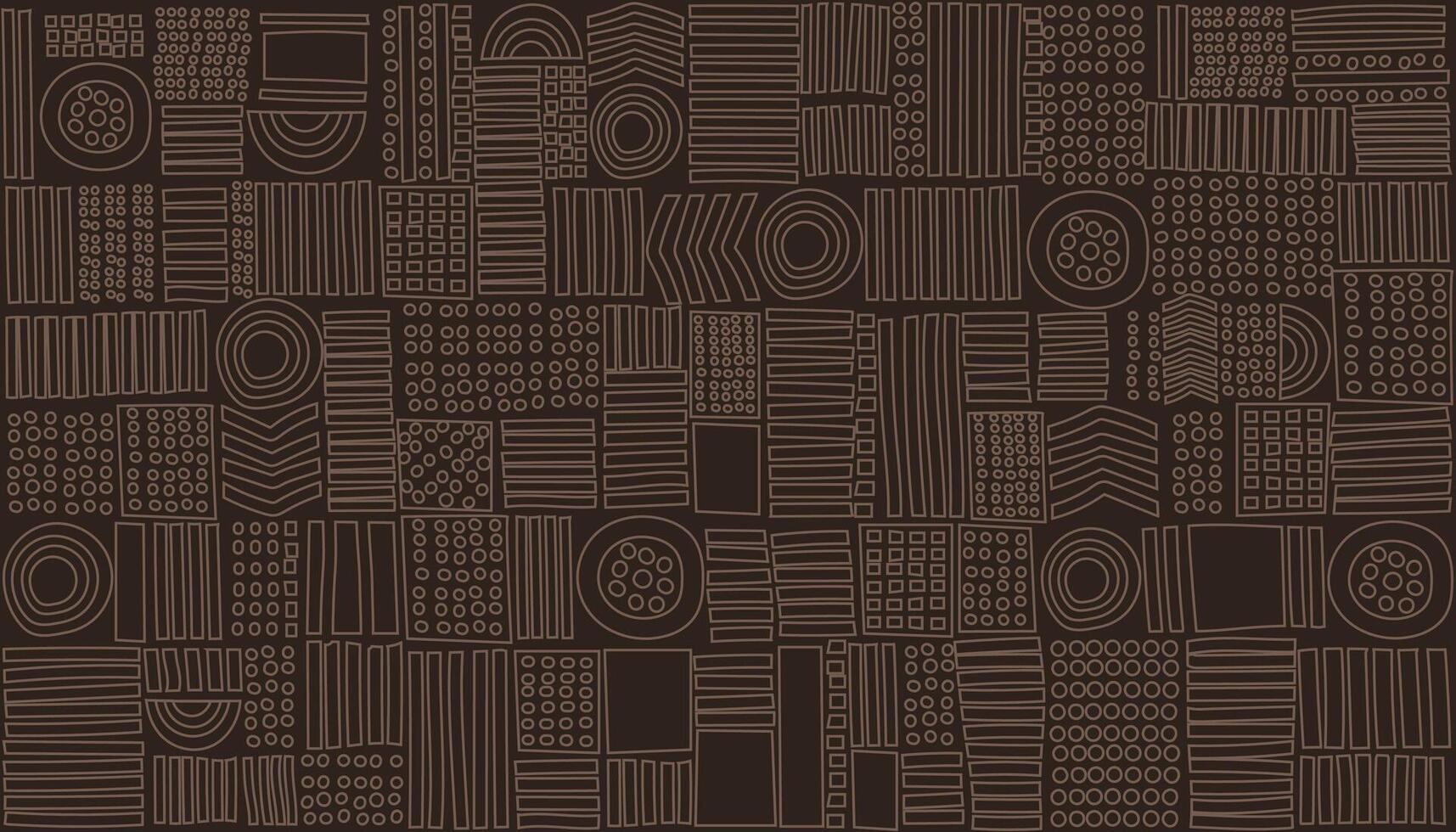 Abstract seamless geometric brown pattern. African ethnic background. vector