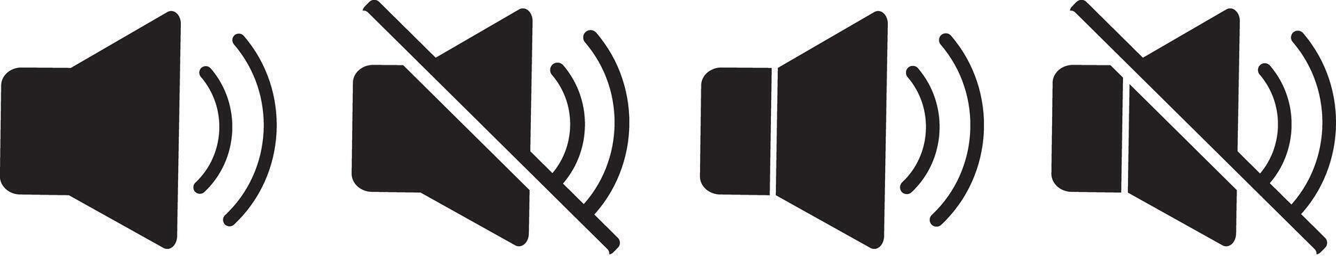 Speakers Icon Set. speaker volume icon . Speaker Volume Sound Icon, Illustration symbol, vector